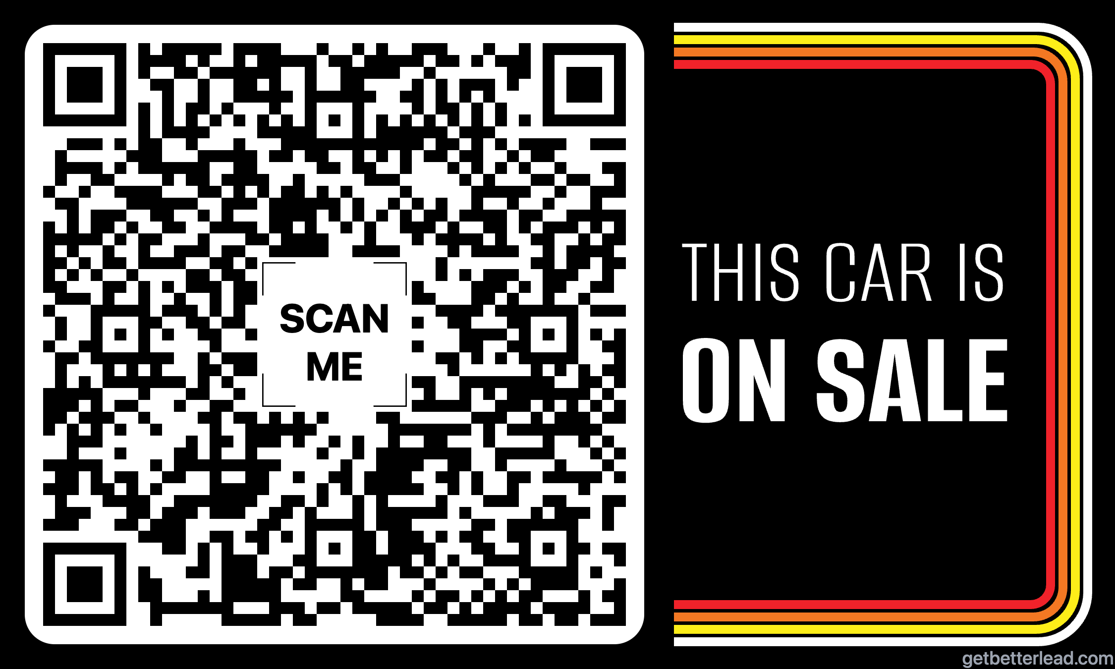 QR Magnet Tag - This car is on sale